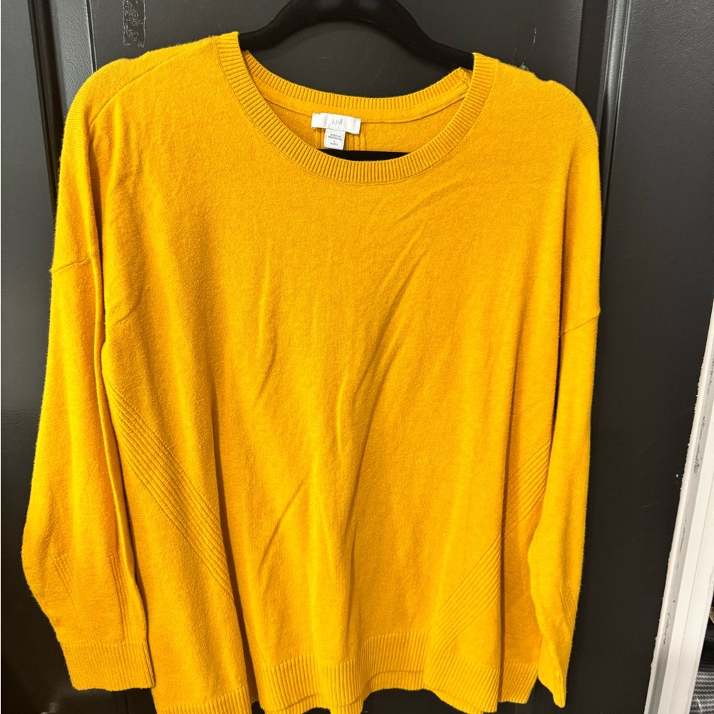 J. Jill Mustard Yellow Knit Top
